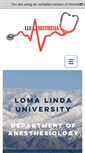 Mobile Screenshot of lluanesthesia.com